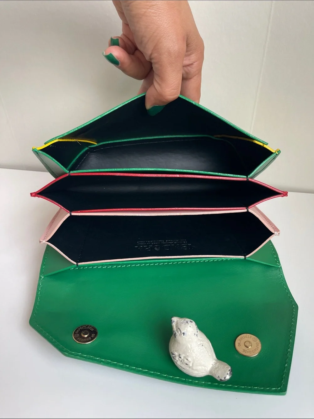 ISADORA Italian Genuine Leather 3D Clutch Crossbody